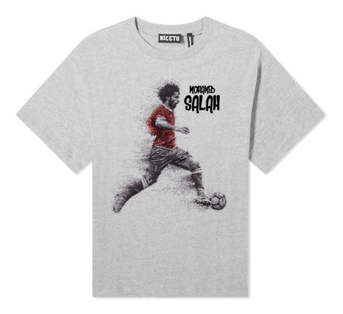 Remera Mohamed Salah Unica En Gris O Blanco