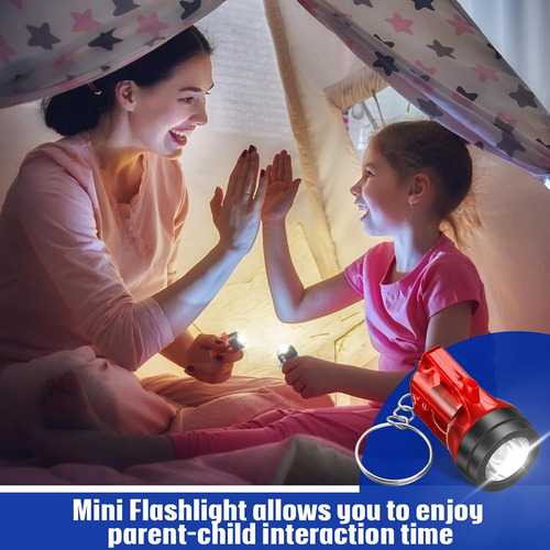Llaveros Led Mini Linterna Plásticos Colores Surtidos