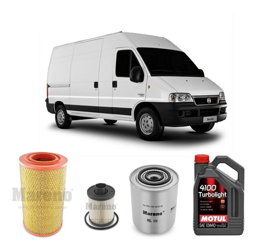 Kit 3 Filtros Peugeot Boxer 2.8 Jtd Mareno Y Motul 10w40 X6