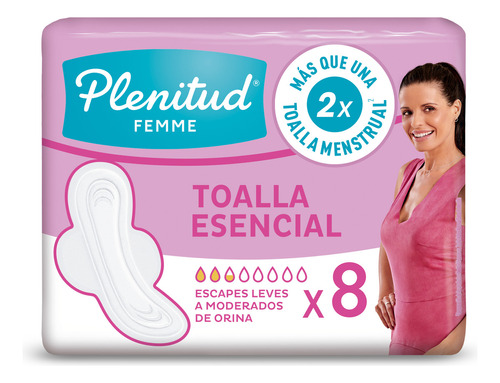 Plenitud Femme Toalla Esencial 8 Unidades