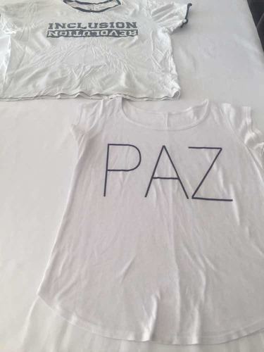 Lote De Remeras Mujer 47 Street Y Paz Talle Large Usadas