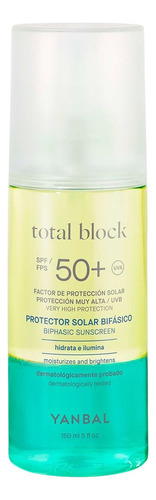 Total Block Bifásico Spf50+ Protector Solar 150ml Yanbal