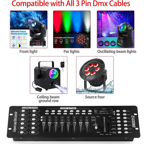 Controlador Mesa Iluminación Dmx 512 192 Canales