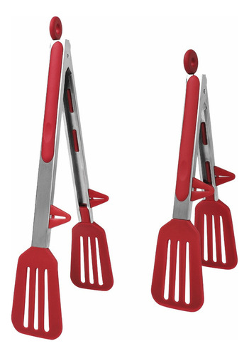 · 2 Pinza Para Cocina De Silicona Acero Inoxidable Kit