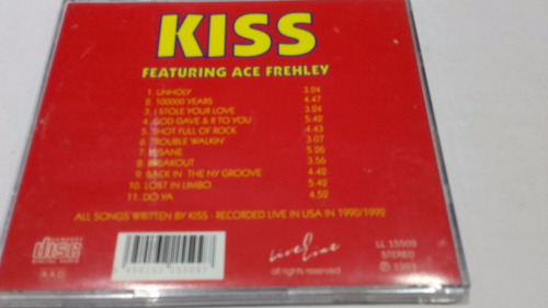 Kiss Live In Usa Featuring Ace Frehley Bootleg Cd (Usado)