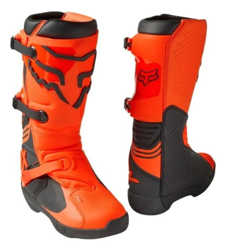 Botas Comp Talle Niño Naranja Motocross Moto Enduro Fox 