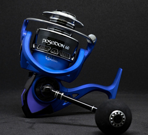 Molinete Poseidon 60 Drag 10kg 9 Rol Rotor Alumínio + Capa.