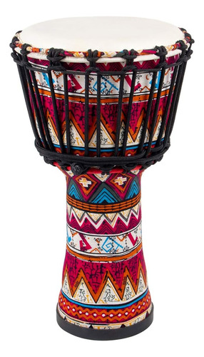 Tambor Djembe Africano, Tambor Congo Cosido De Tela Roj...