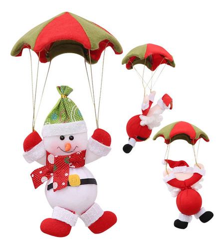 Colgante De Navidad Con Paracaídas De Papá Noel, Colgante