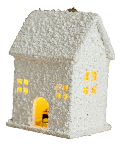 4 Adorno De Casa De Árbol De Navidad, Casa Con Nieve Estilo
