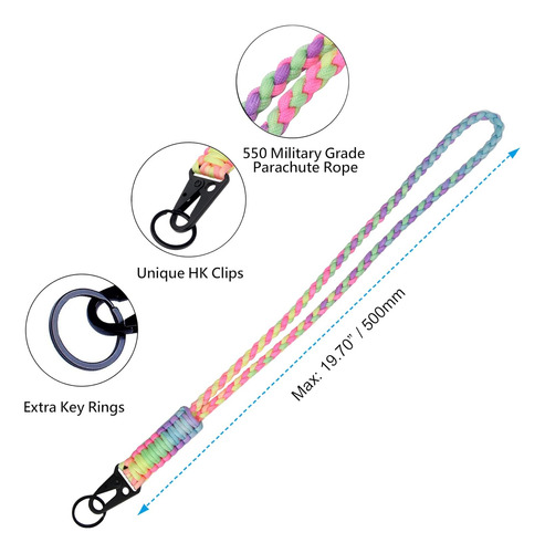 Llavero De Cuerda De Paracaídas Resistente, Collar De Paraca