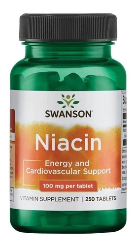 Niacina 250tab/100mg Swanson