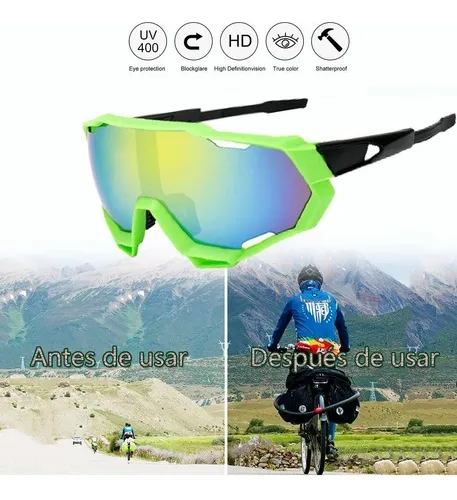 Comprar Gafas de ciclismo para hombre, gafas para deportes al aire libre,  gafas de sol a prueba de viento, gafas deportivas para bicicleta