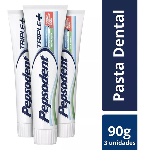 Imagen 1 de 1 de Pack Pasta Dental Pepsodent Triple + 3 Un De 90 G