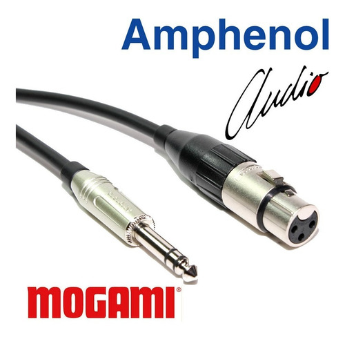 Cabo Balanceado Xlr Fêmea X P10 Stéreo 2m Mogami Amphenol