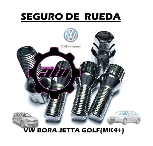 Seguro Perno De Llanta Antirrobo Para Vw Bora Jetta Golfmk4 