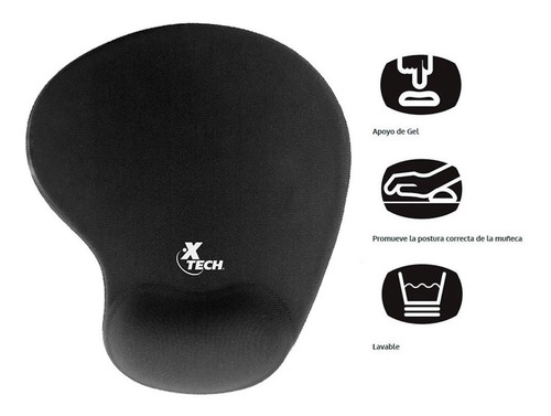 Imagen 5 de 7 de Pad Mouse Con Gel Xtech Apoya Muñecas Antideslizante Relax