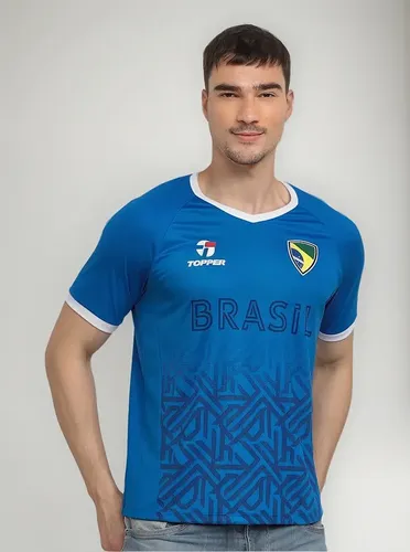 Camisa Topper Brasil Ii Azul | Parcelamento sem juros