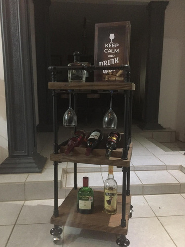 Industrial Bar Cart, Coffe Cart, Kitchen Cart