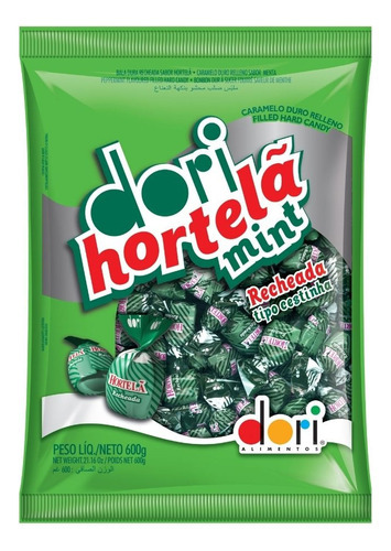 Bala Hortelã Recheada 600g Dori