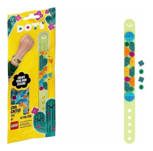 Lego Modelo 41922 Dots Brazalete Cool Cactus Verde Pulseras