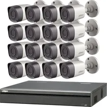 Comprar Kit Seguridad Dahua Full Hd Dvr 16 + 16 Camaras 2mp 1080p Exterior Infrarrojas + Ip Visualiza X Celular P2p Cctv