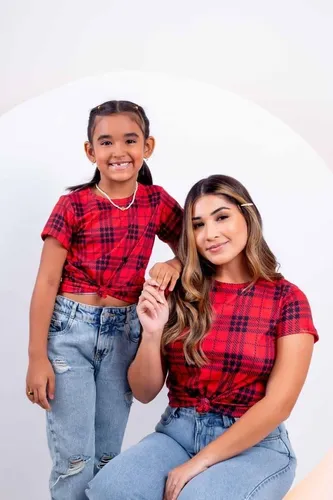 Blusa xadrez hotsell mae e filha