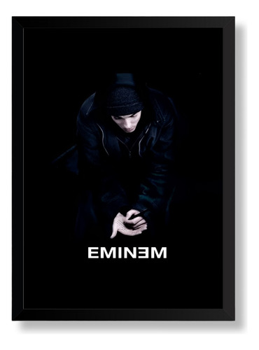 Pôster Quadro Eminem Moldura 43x33cm A3