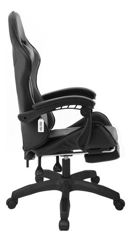 Cadeira Gamer Giratória Com Apoio De Pé Kelter Preta V7001x