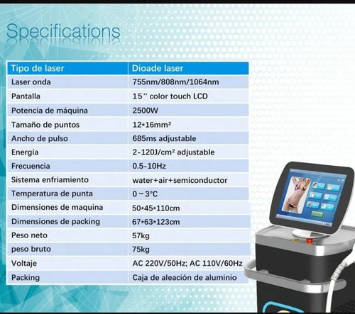 Imagen 4 de 5 de Alquiler Maquina Depilacion Definitiva Laser Trio Ice Speed