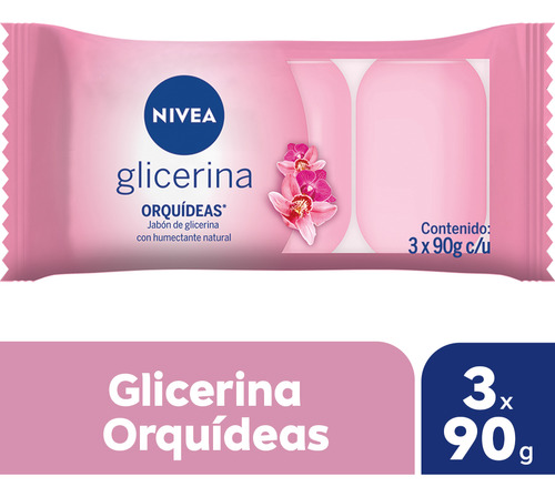 Nivea Glicerina Floral Jabón De Tocador 3 X 90g