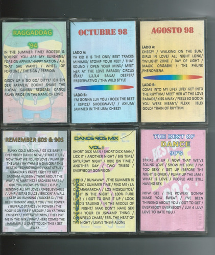 2 Cassettes O Cds Música Mezclada Dance 90s En Inglés (Usado)