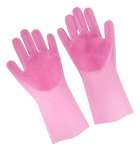 Guantes Para Fregar, Limpiar Con Esponja De Silicon 2 Piezas