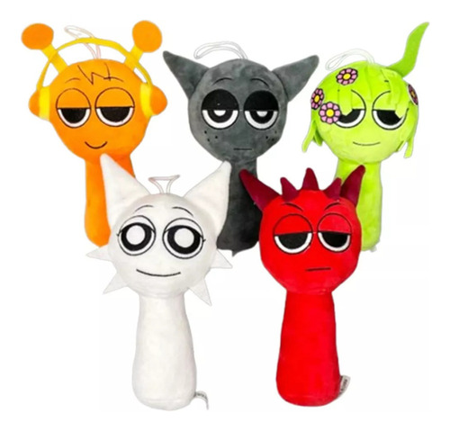 // 5 Pcs Peluche Sprunki Rhythm Box Peluche 25cm Sprunki