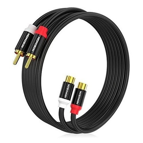 Hosongin Cable De Extensión Rca Macho A Hembra De 25 Pies, 2