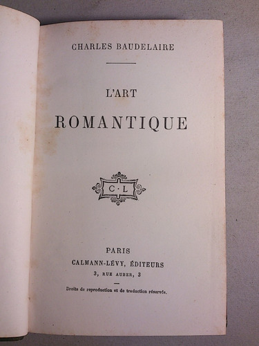 Baudelaire, Ch. L'art Romantique.