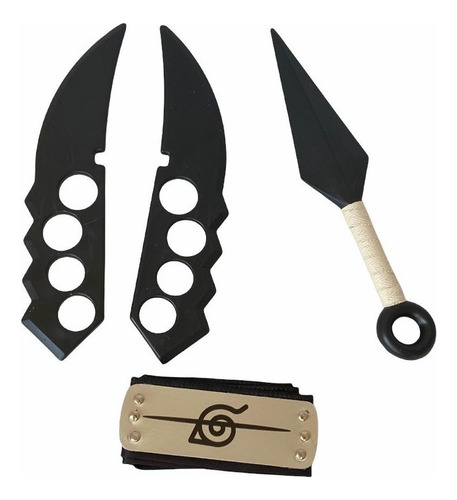 Set Naruto Itachi 1 Kunai Cuchi X2 Y Bandana Renegado Plasti