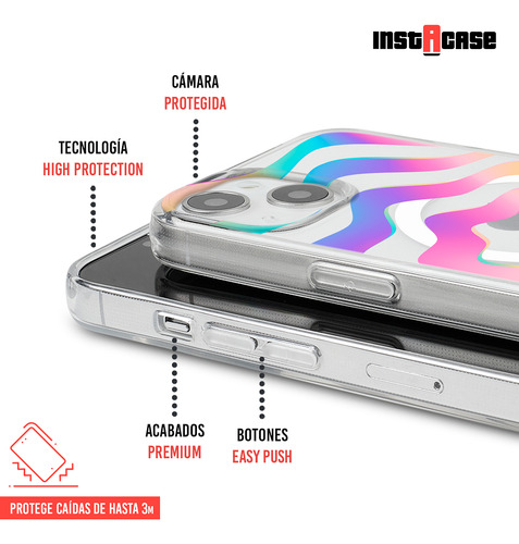 Funda Para iPhone Magsafe Tu Nombre Mujer Curvas Colores