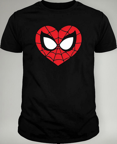 Playera De Corazón Araña Caricatura Cab/dam/inf 100% Algodón