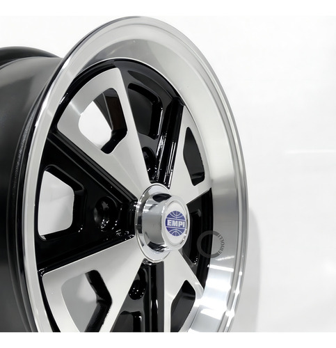 Roda Aro 15x6 Porsche Vw Fusca 4x130 R84 Kr ( Unidade ) Cor Preto Diamantado