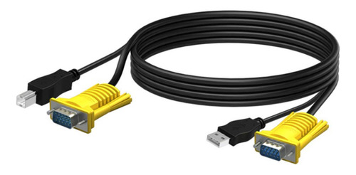 Cable De Interruptor Kvm Original Vga + Usb B A Vga + Usb A