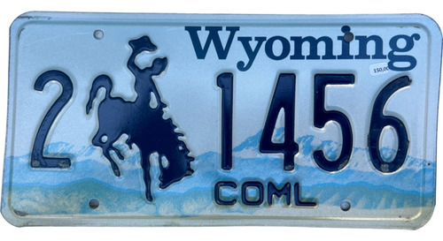 Wyoming Original Placa Metálica Carro Eua Usa Americana