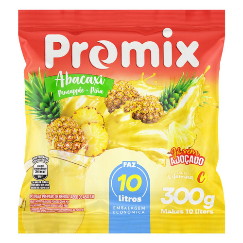 Suco de abacaxi  Promix em pó sem glúten 300 g 