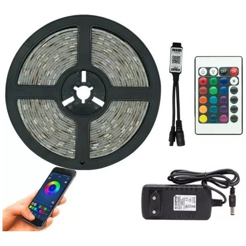 Cinta De Luces Led Smd 5050 5 Metros Con Bluetooth + Control