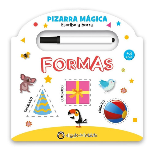 Pizarra Mágica Escribe Y Borra : Formas - Libro + Marcador