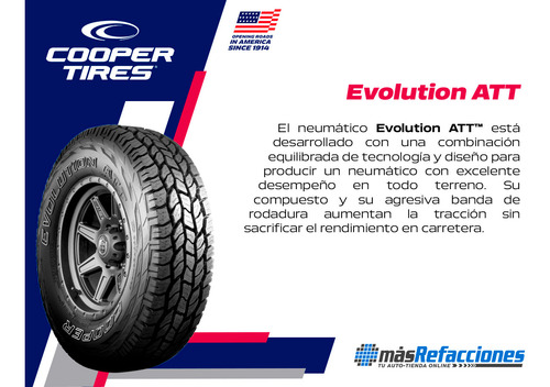 Llanta 265/70r16 Cooper Evolution Att