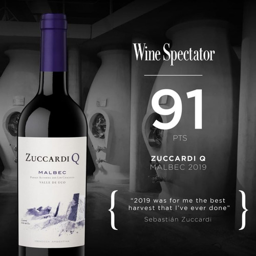 Imagen 3 de 7 de Vino Zuccardi Q Mix 750cc Estuche X 4 Botellas Regalo