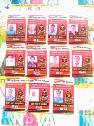 10 Credencial De Pvc A Todo Color Ambos Lados
