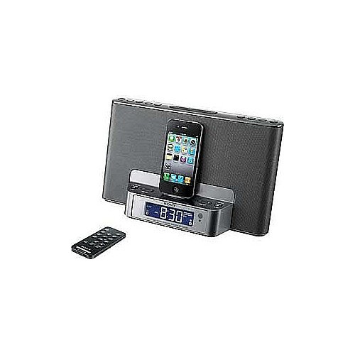 Base De Altavoz Sony Alarm Clock Para iPod Y iPhone - Plata