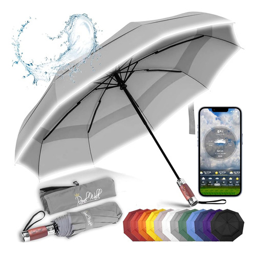 Royal Walk Windproof Winding Folding Travel Umbrella Compact
